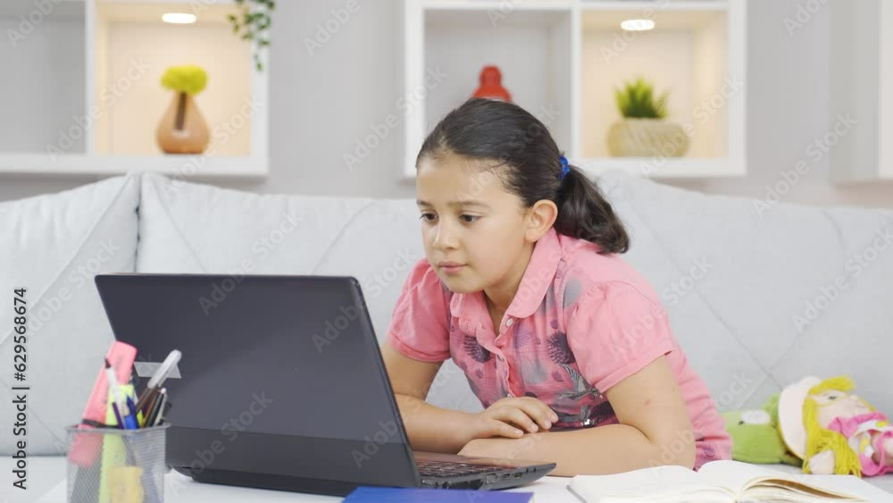 The girl child is frustrated. The girl child is frustrated.