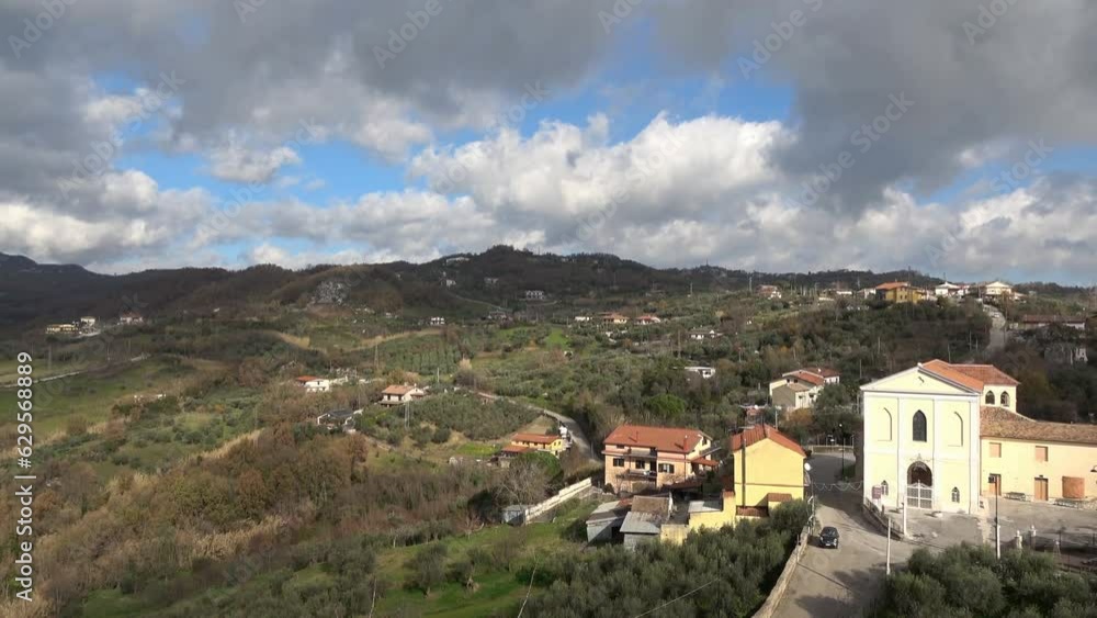 Aerial view of the quaint village of Montesarchio, Benevento, Italy Aerial view of the quaint village of Montesarchio, Benevento, Italy