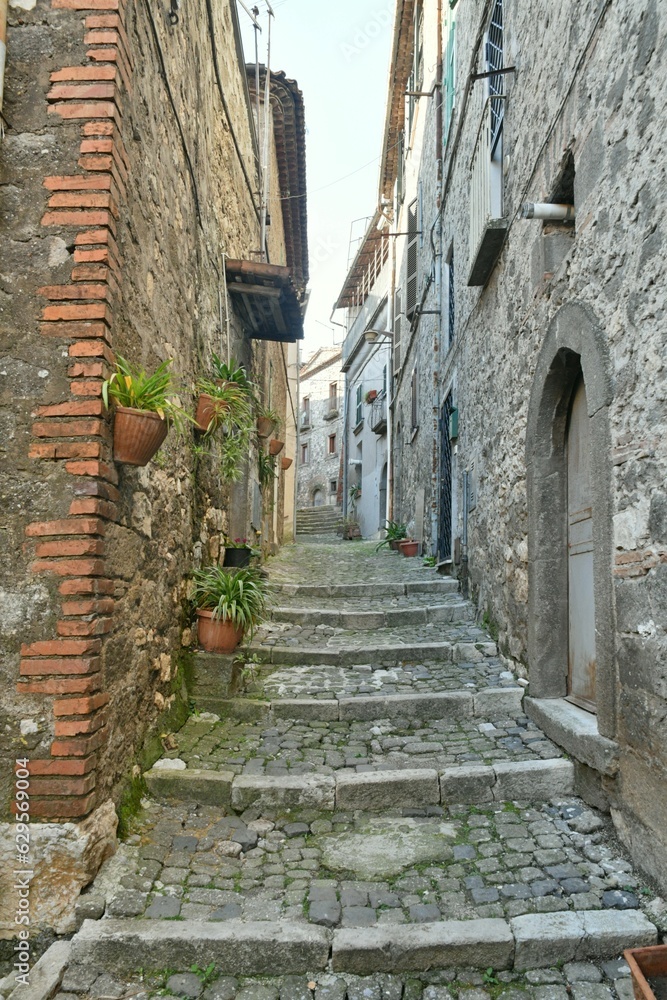 The historic village of Patrica, Italy.