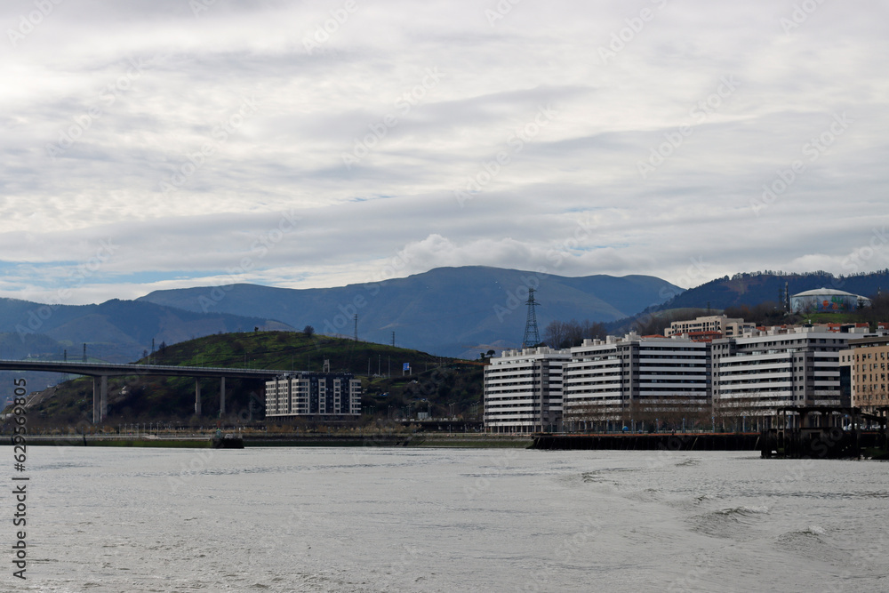 Industrial environment in the outskirts of Bilbao
