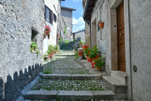 Fototapeta Naklejka Na Ścianę i Meble -  The historic village of Subiaco, Italy