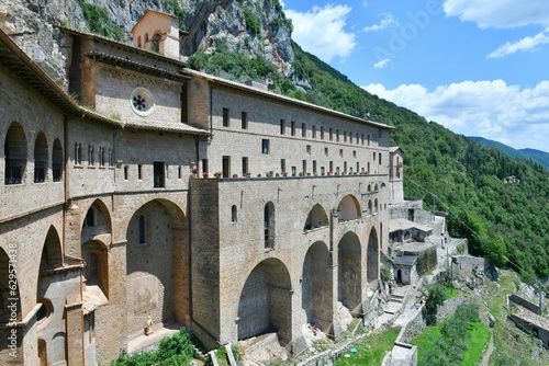 Canvas Print The ancient abbeys of Subiaco, Italy.
