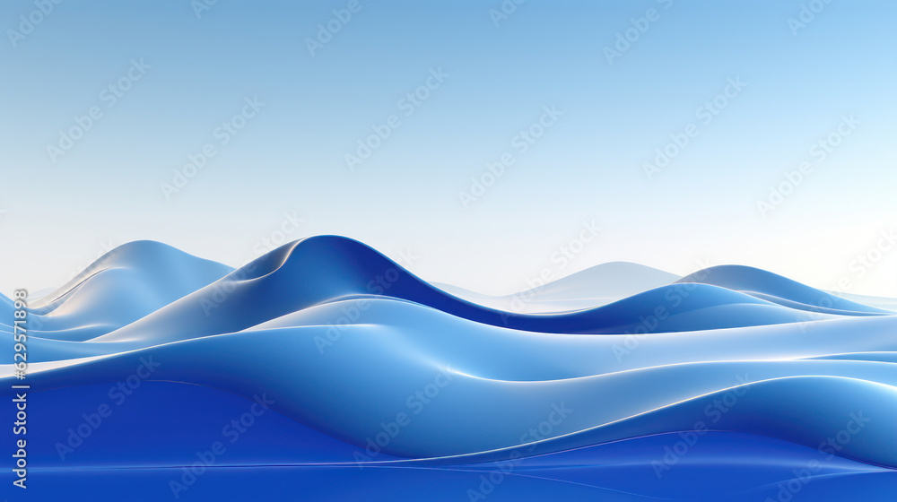 Peaceful calm landscape in blue colors Peaceful calm landscape in blue colors