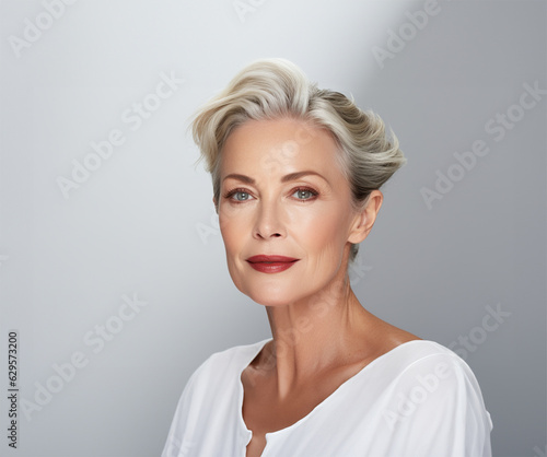 a beautiful and confident woman in her 50s