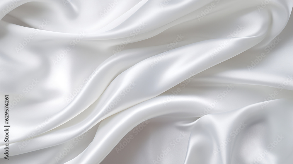 Satin background white color. Generative AI. Satin background white color. Generative AI.