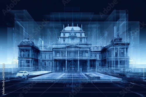 Architectural Blueprint Effect