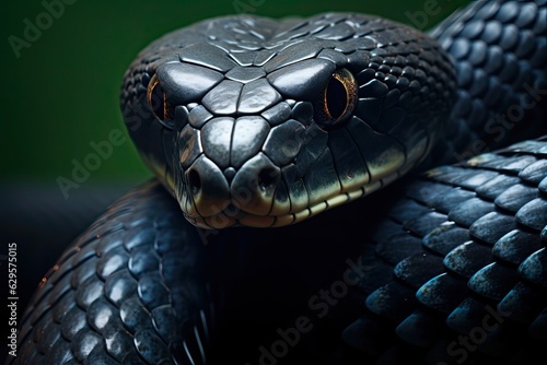 Oklahoma Black Rat Snake - A Stunning Reptile of the Wild. Generative AI