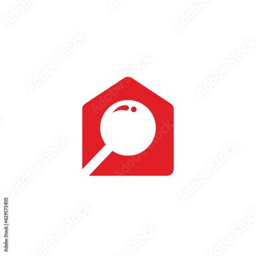 simple home search logo icon