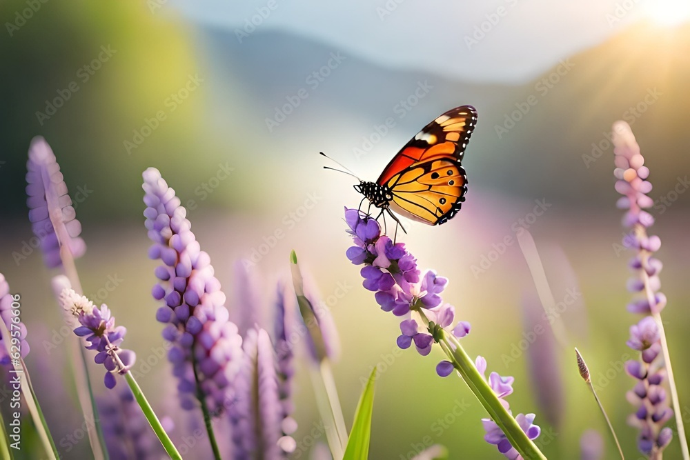 butterfly on a flower generated ai butterfly on a flower generated ai
