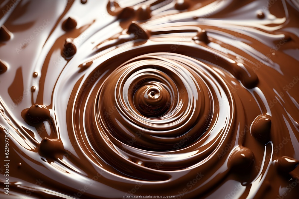 Chocolate swirl top view in the style of photo-realistic compositions created with Generative AI technology Chocolate swirl top view in the style of photo-realistic compositions created with Generative AI technology