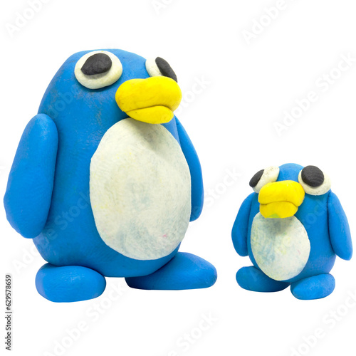 Handmade plasticine cute Penguin 
