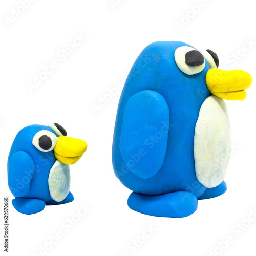 Handmade plasticine cute Penguin 