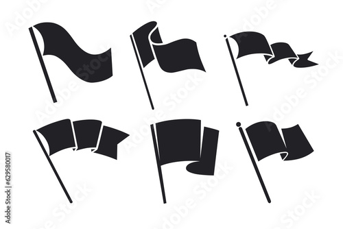 Flags set. Black and white images.