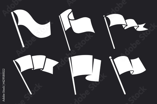Flags set. Black and white images.