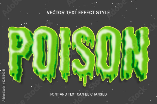 poison toxic water green melting slime typography editable text effect font style template background design