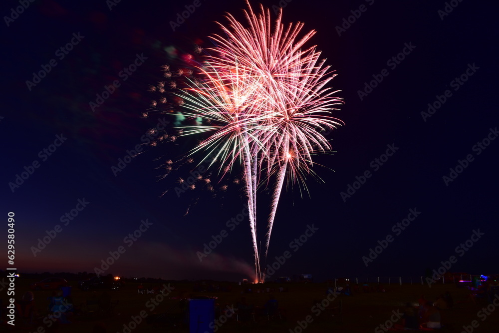 Indianola, Iowa, , USA - July 29, 2023: National Balloon Classic Hot Air Balloon Festival