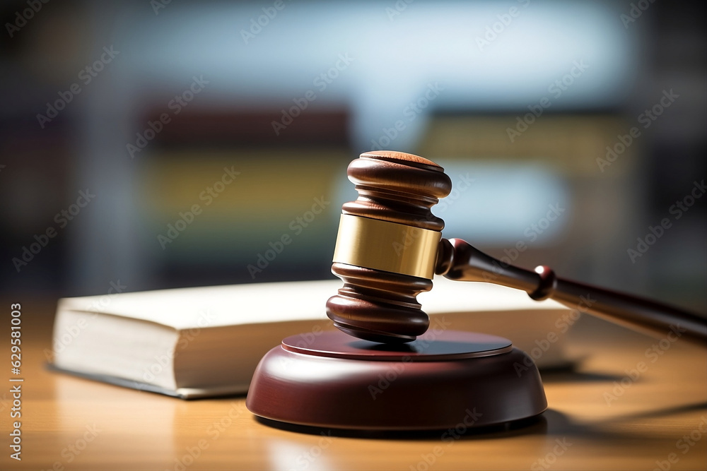 gavel and book kept on desk with books on it lawers law judge equipments to do work gavel and book kept on desk with books on it lawers law judge equipments to do work