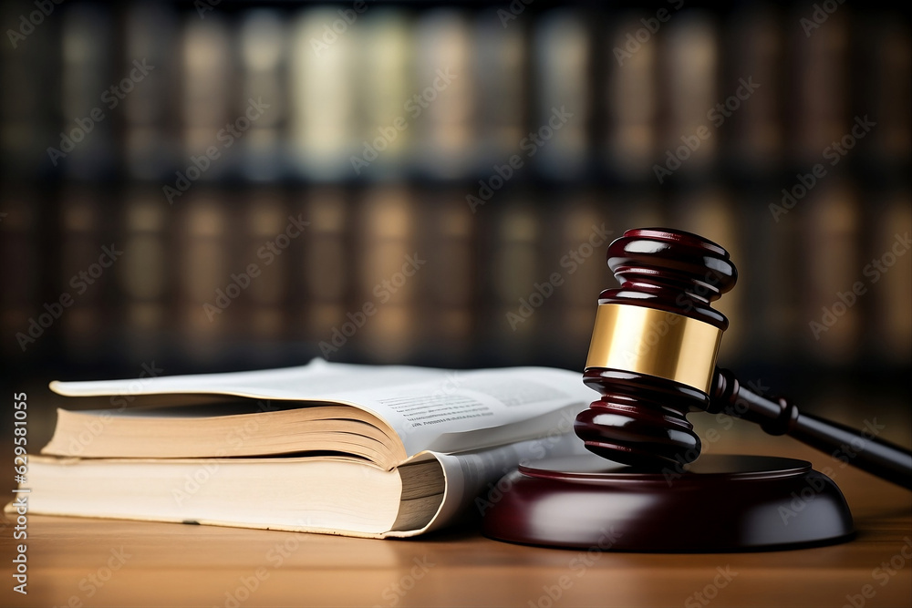 gavel and book kept on desk with books on it lawers law judge equipments to do work gavel and book kept on desk with books on it lawers law judge equipments to do work