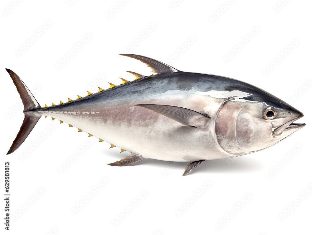 Tuna isolated on white background.. Tuna isolated on white background..