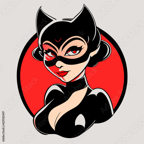 Portrait of cat woman