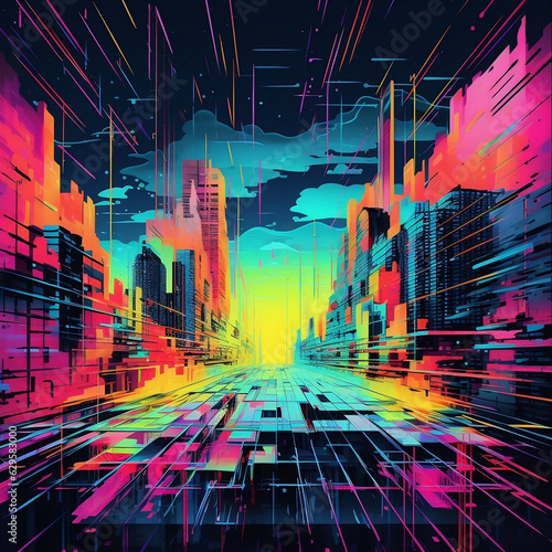 Digital glitch backgroud