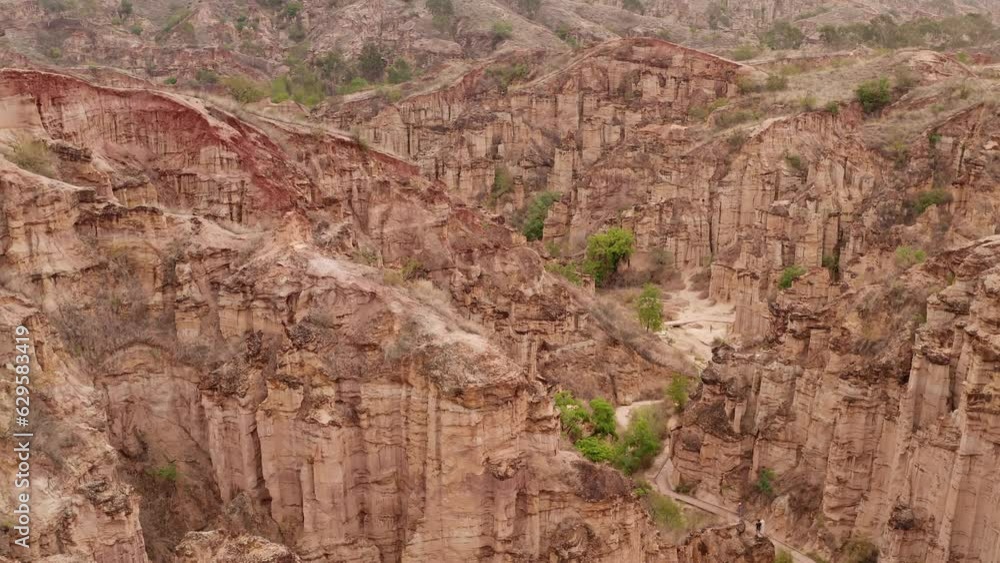 Flowing erosion landform in Yunnan, China. Flowing erosion landform in Yunnan, China.