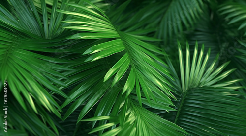 Palm leaves background