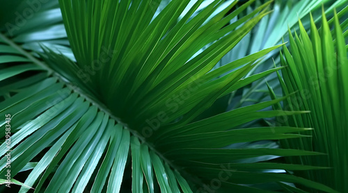 Palm leaves background © ni