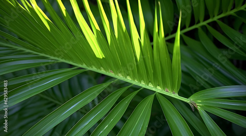 Palm leaves background