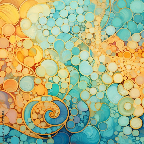 Chaotic fusion of swirls and circles