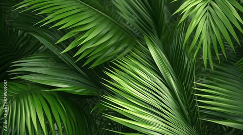 Palm leaves background