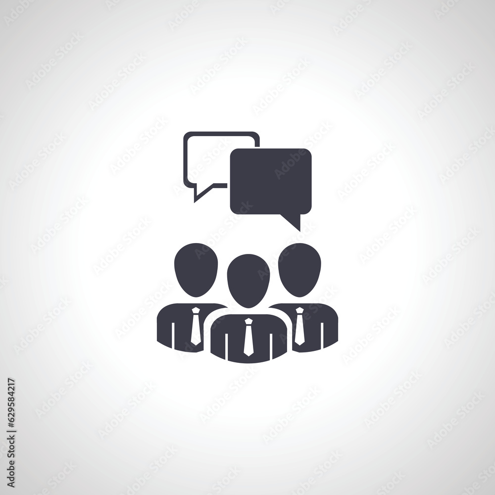 team discussion Icon. Business team work activity icon team discussion Icon. Business team work activity icon