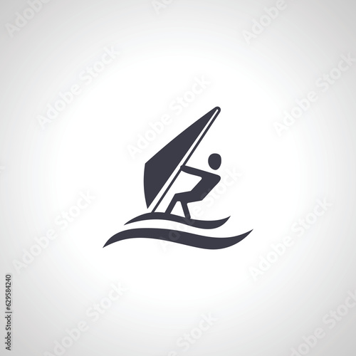 windsurfing icon. windsurfer pictogram icon