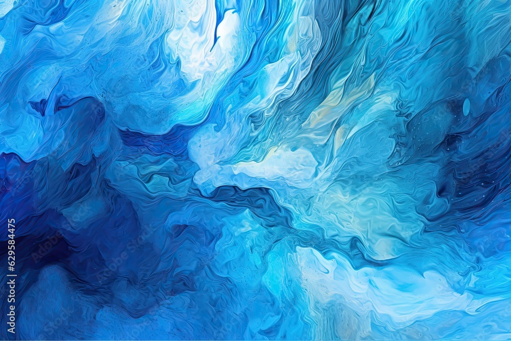 Electric Tranquility: Vibrant Abstract Blue Background (Generative AI)