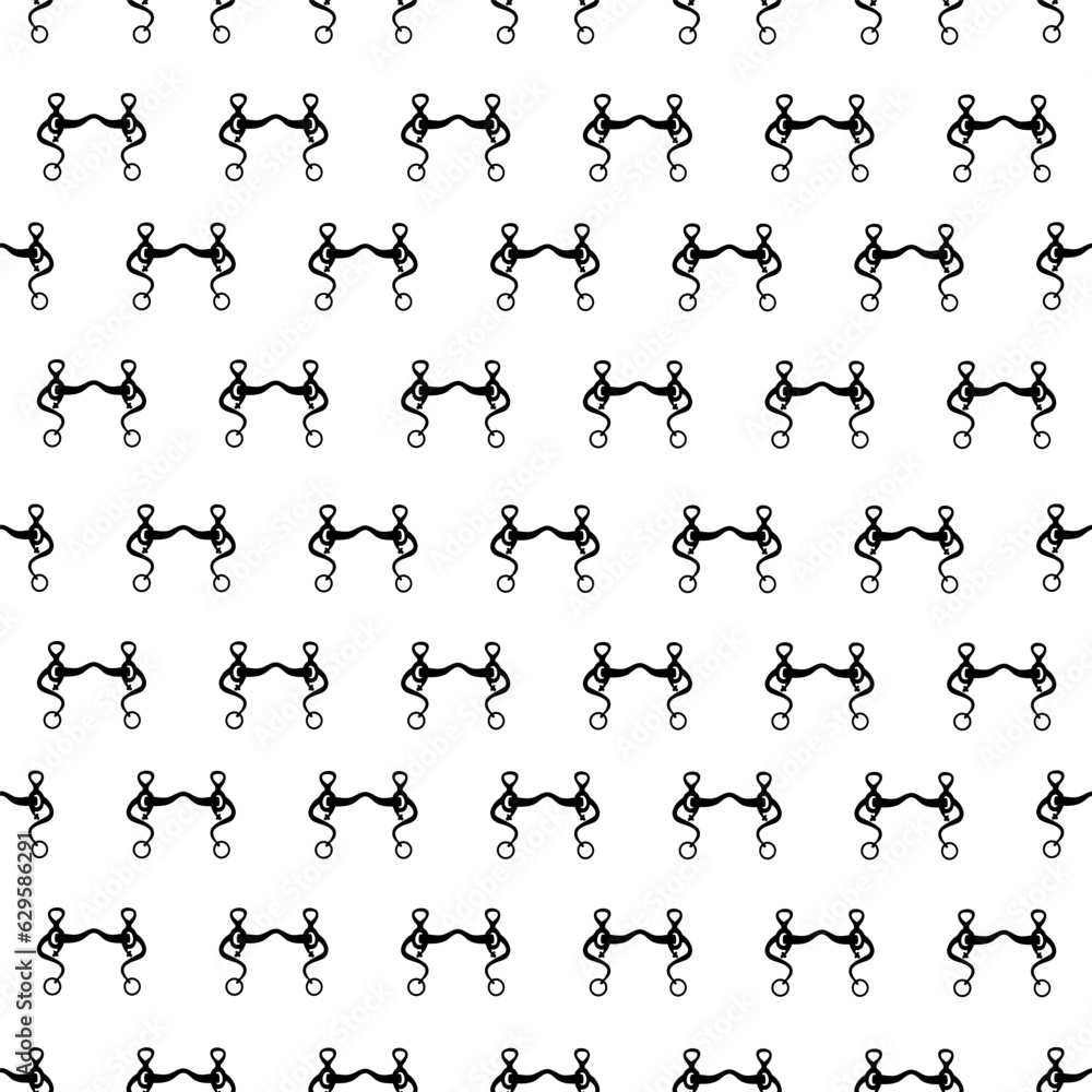 Seamless pattern with retro horse bits Seamless pattern with retro horse bits