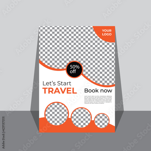 Creative travel and tourism agency flyer design or corporate business flyer.