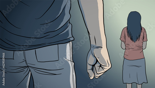 illustration of domestic violence