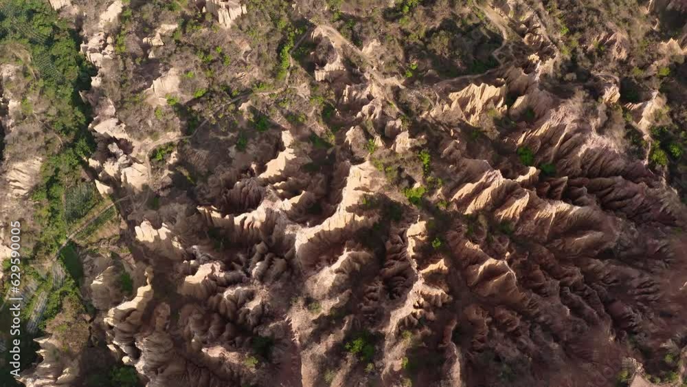 Flowing erosion landform in Yunnan, China. Flowing erosion landform in Yunnan, China.