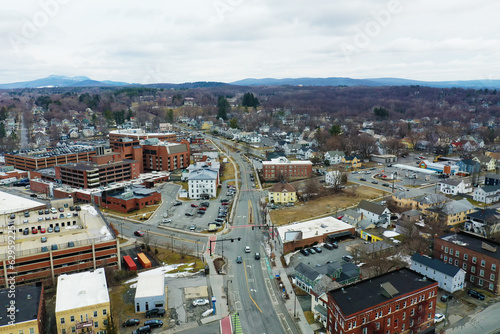 Aerial view of Pittsfield  Massachusetts  United States