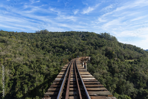 Wheat Railroad. Railway in the south of Brazil in the Taquari Valley in Rio Grande do Sul.