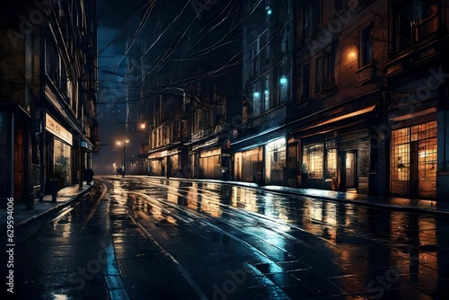 night street in the city