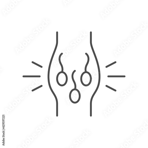 Ejaculation process line outline icon
