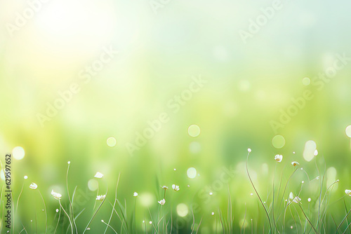 Sunshine Grassland Background. AI technology generated image
