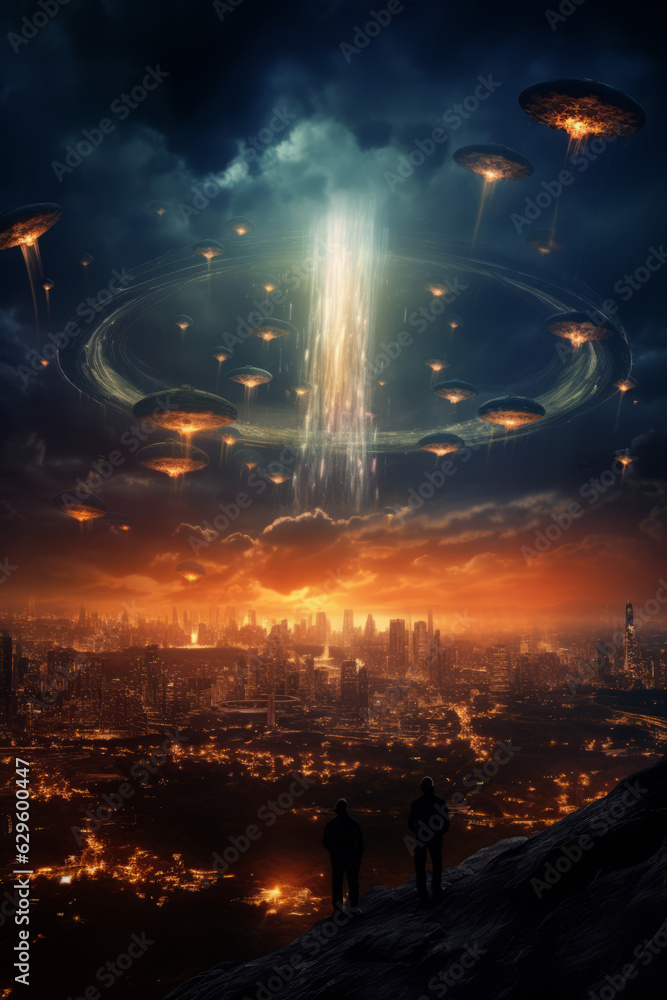 UFO alien invasion on Earth