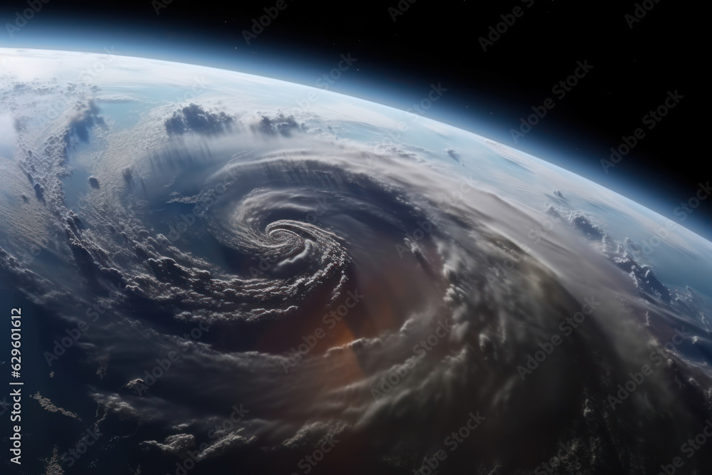 Tornado on earth background. Generative ai.
