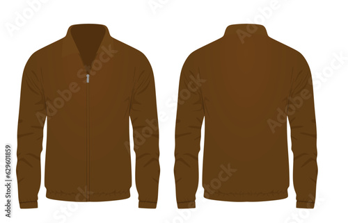 Brown autumn jacket. vector illustration