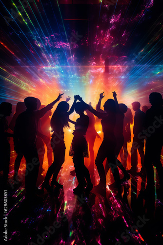 Silhouette of people dancing on a dance floor © Guido Amrein