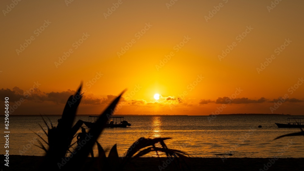 sunset Beach on Zanzibar
