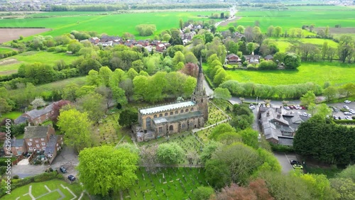 Church of Saint Helen in Sefton, Liverpool On a Sunny Day in the English Countryside photo