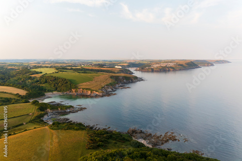 Wallpaper Mural Aerial view of Grbben Head, Fowey, Cornwall, United Kingdom. Torontodigital.ca